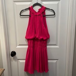 Magenta linen impeccable pig halter dress!!